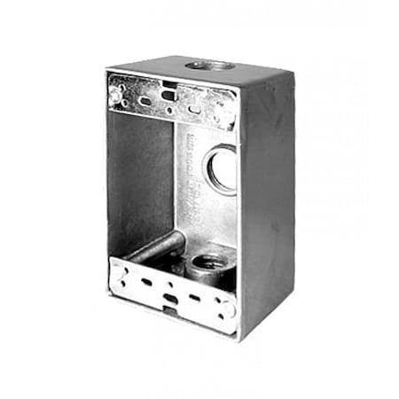 2.875 In. X 2.00 In. X 4.625 In. Rectangle Aluminum Electrical Receptacle Box